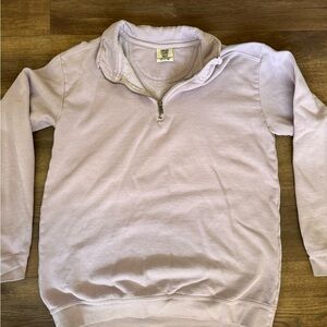 Comfort Colors Purple Zip Up Sweater Soft and Stylish
